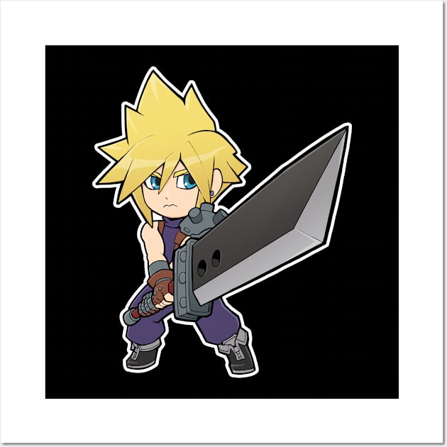 Cloud Strife Wall Art by fallerion